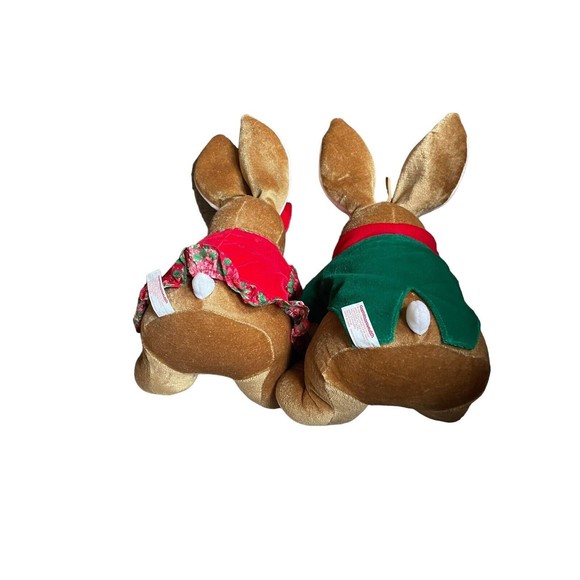 Commonwealth 1995 The Velveteen Rabbits Plush Stuffed Christmas VTG 12” - Picture 3 of 7